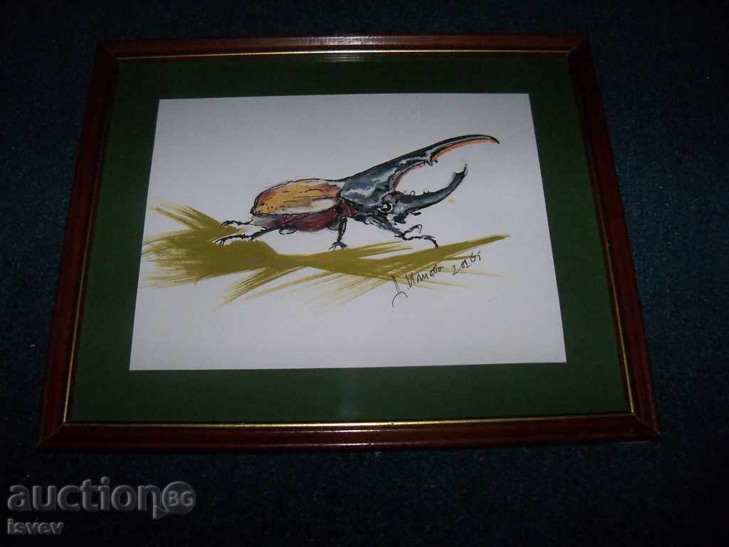 "Beetle" pictura de artistul Desislava Ilieva.