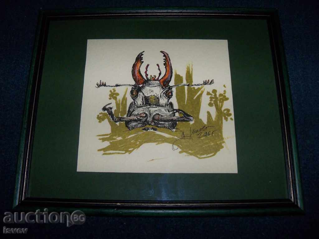 Delivery of "Beetle Roger" painting by the artist Desislava Ilieva Delivery of "Beetle Roger" painting by the artist Desislava Ilieva