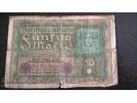 Τραπεζογραμμάτιο Ράιχ - Γερμανία - 50 μάρκες 1919