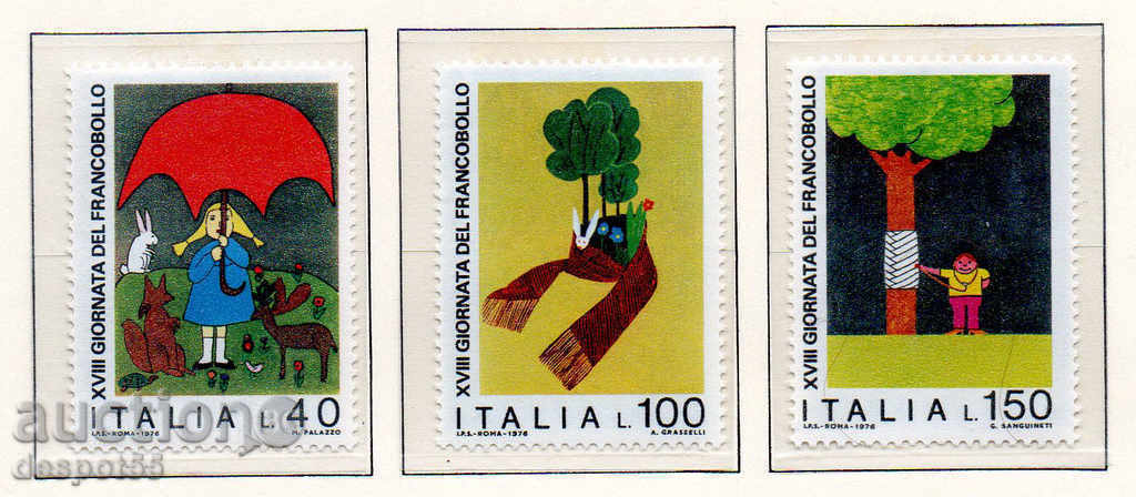 1976 Italia. 18 „ștampila poștei Ziua."