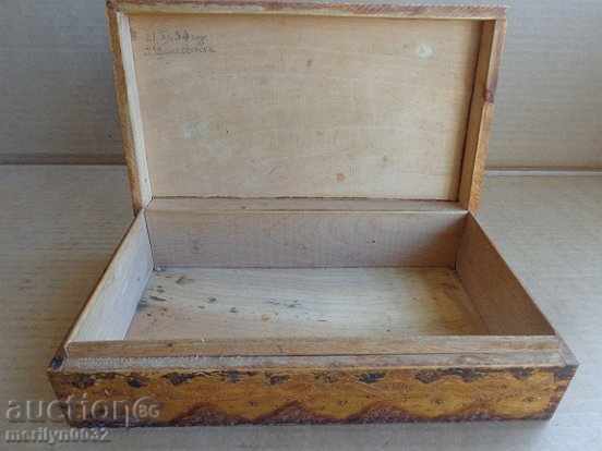 Auction Old wooden pyrographic box Auction Old wooden pyrographic box