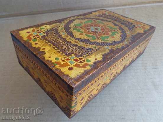 Old wooden pyrographic box - 7 Old wooden pyrographic box - 7