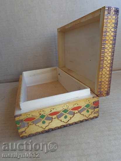 Old wooden pyrographic box with price 40.00 BGN | € 20.45 Old wooden pyrographic box with price 40.00 BGN | € 20.45