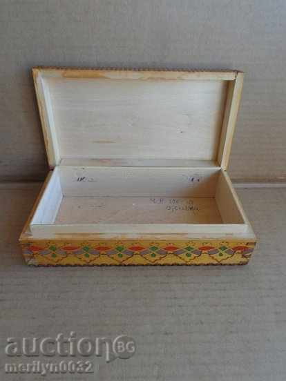 Delivery of Old wooden pyrographic box Delivery of Old wooden pyrographic box