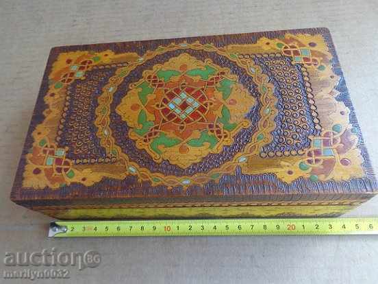 Old wooden pyrographic box - 6 Old wooden pyrographic box - 6