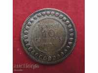 10 centimes 1892 A Tunisia