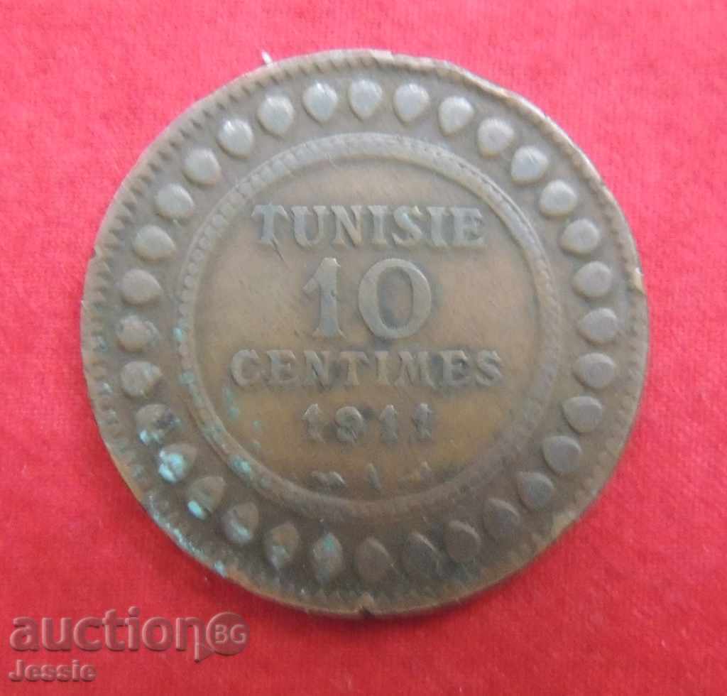 10 centimes 1911 A Tunisia 10 centimes 1911 A Tunisia