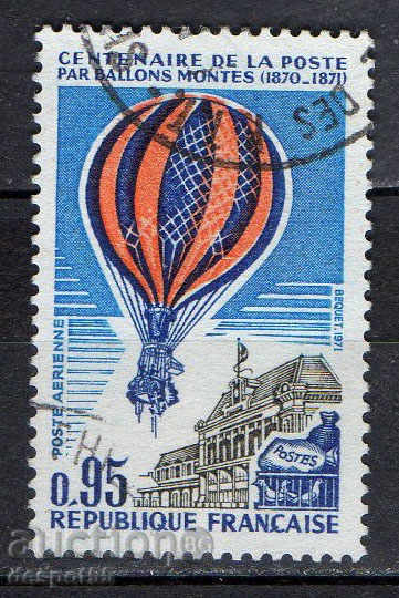 1971. Franța. 100 de ani cu baloane par avion.