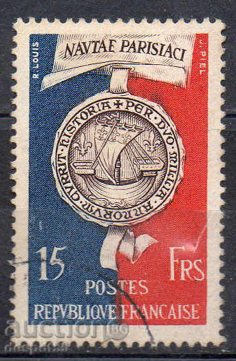 1951. France. 2000 Paris. Coat of arms.