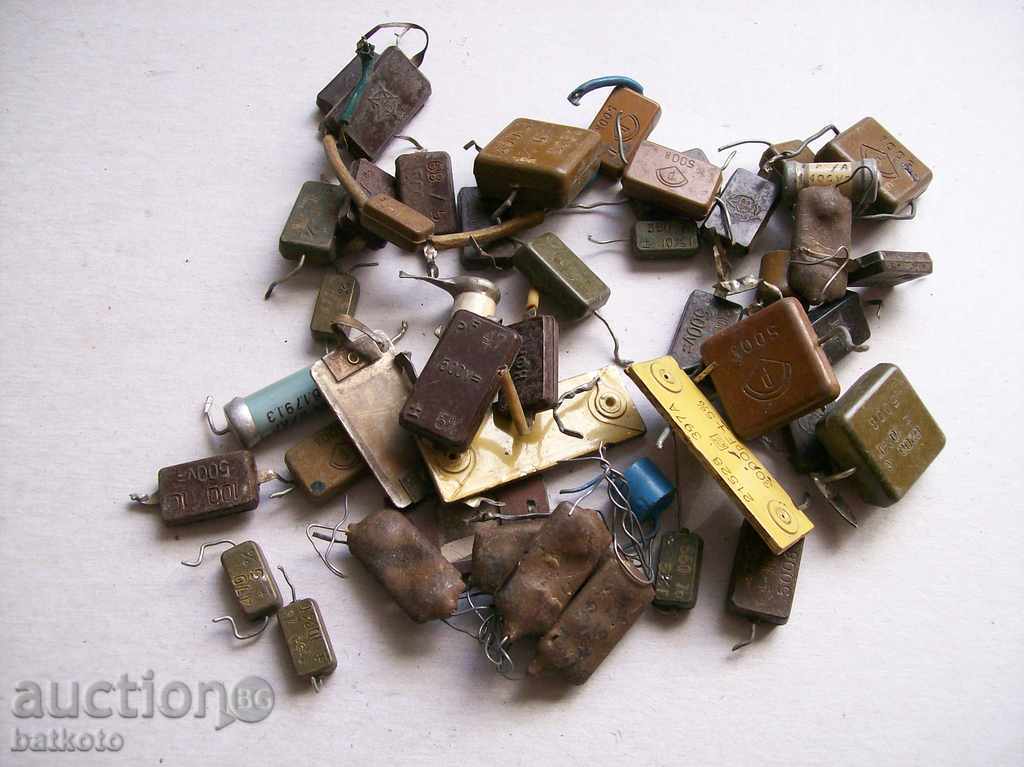 Lot old capacitors