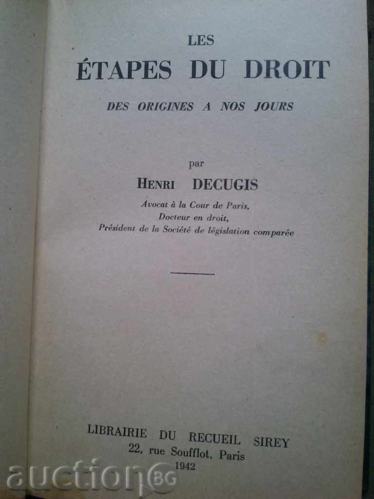 Les etapes du droit des origins and nos jours.Henri Decugis