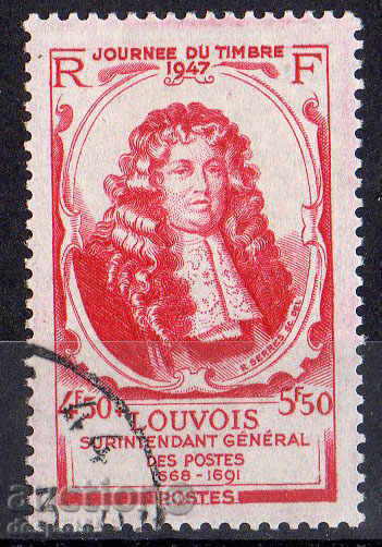 1947. Франция. Ден на пощенската марка.