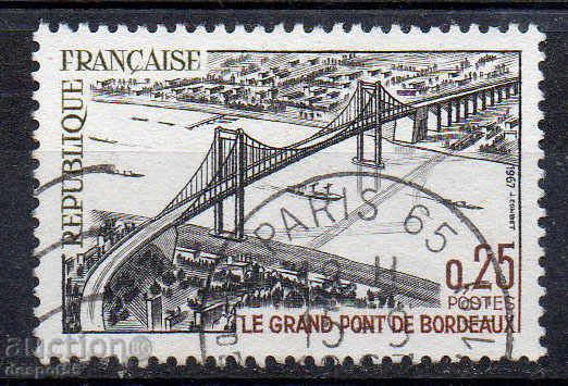 1967. France. The Big Bridge in Bordeaux.