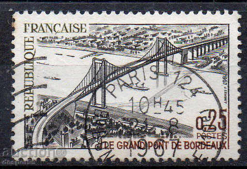 1967. France. The Big Bridge in Bordeaux.