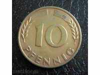 10 Pfennig 1950f - Germania