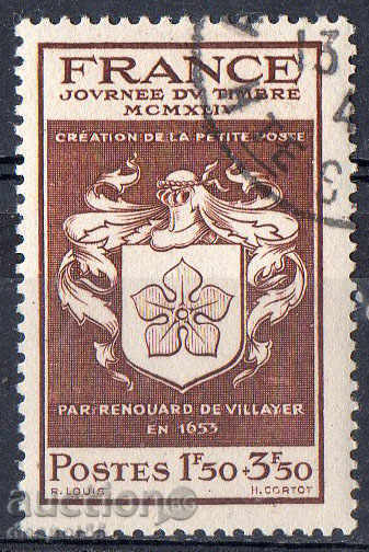 1944. Γαλλία. Ημέρα σφραγίδα του ταχυδρομείου.