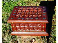 Wooden jewelry box.