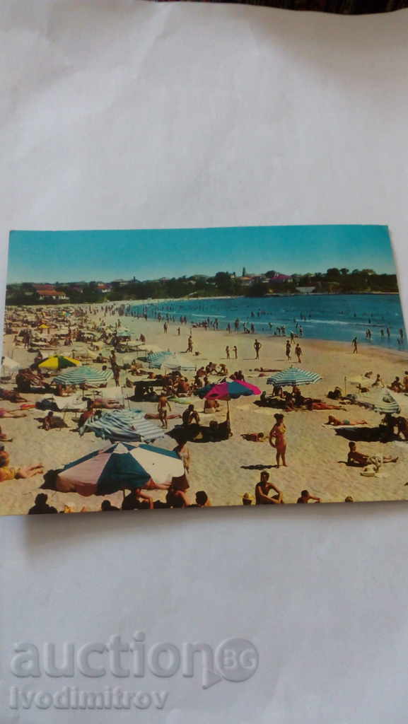 Postcard Primorsko Beach 1966