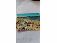 Пощенска картичка Приморско Плажът 1966