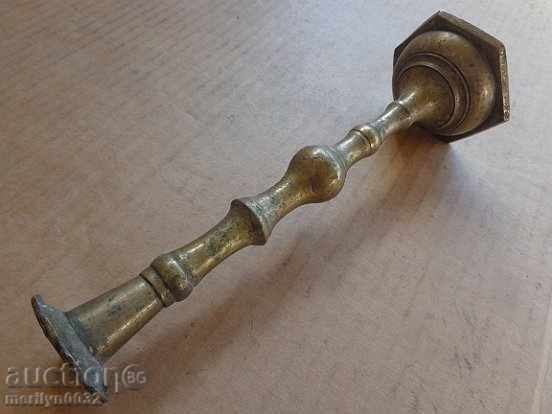 Old bronze Ottoman candlestick, lamp, candelabra candle with price 78.00 BGN | € 39.88
