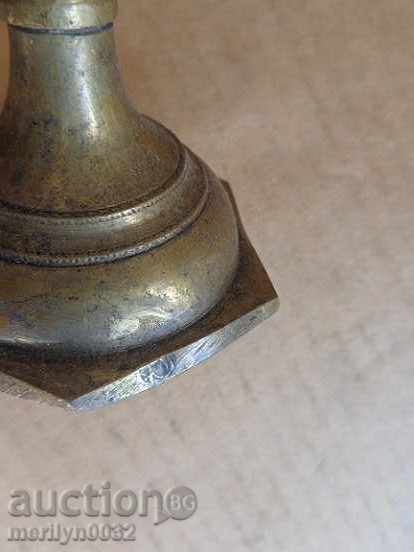 Auction  Old bronze Ottoman candlestick, lamp, candelabra candle