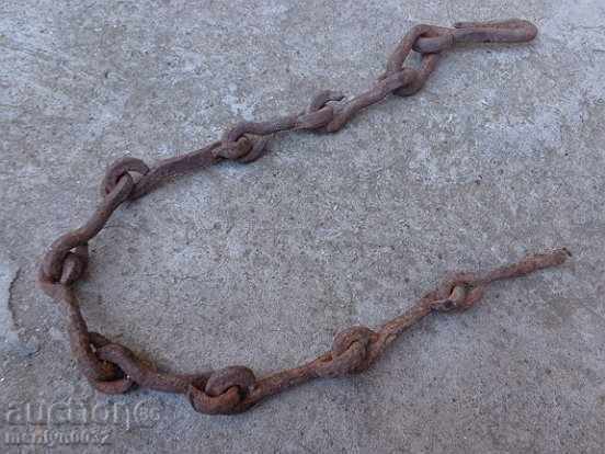 Hand forged chain chain, wrought iron crochet hook - 5 Hand forged chain chain, wrought iron crochet hook - 5