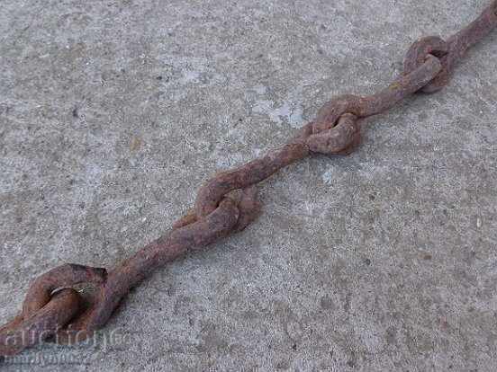 Hand forged chain chain, wrought iron crochet hook - 6 Hand forged chain chain, wrought iron crochet hook - 6