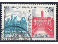 1958. France. Twinning of Rome and Paris.