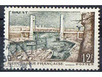 1957. France. The port of Brest.