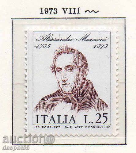 1973 Ιταλία. Alessandro Manzoni (1785-1873), συγγραφέας.