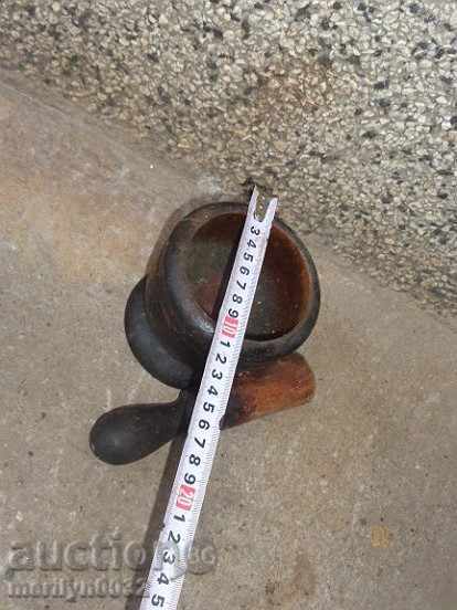 100 year old wood mortar, hammer, mortar, wood, wood - 6 100 year old wood mortar, hammer, mortar, wood, wood - 6