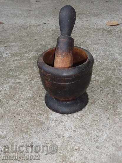 100 year old wood mortar, hammer, mortar, wood, wood - 7 100 year old wood mortar, hammer, mortar, wood, wood - 7