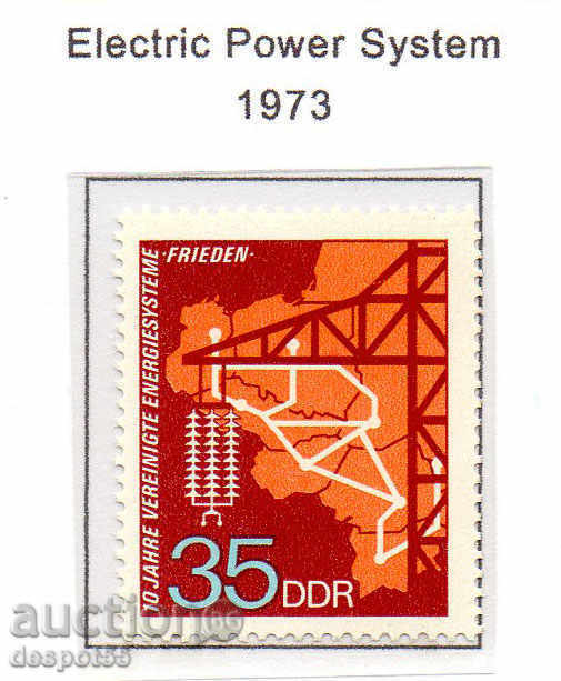 1973. ГДР. 10 г. енергийна система "Мир".