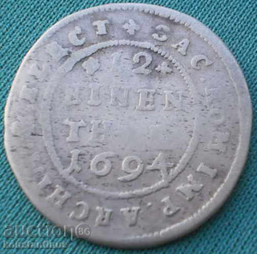 Saxonia Albertine - Leipzig 12 minute Thaler 1694 cu preț € 23.01 | 45.00 BGN