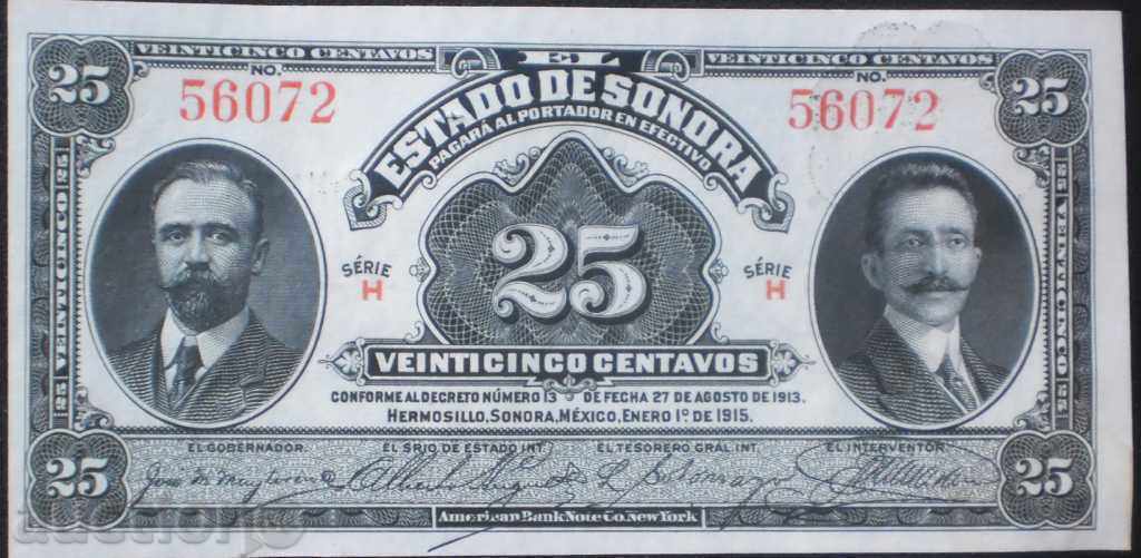 Mexic 25 Tsentavo 1913 UNC cu preț € 12.78 | 25.00 BGN