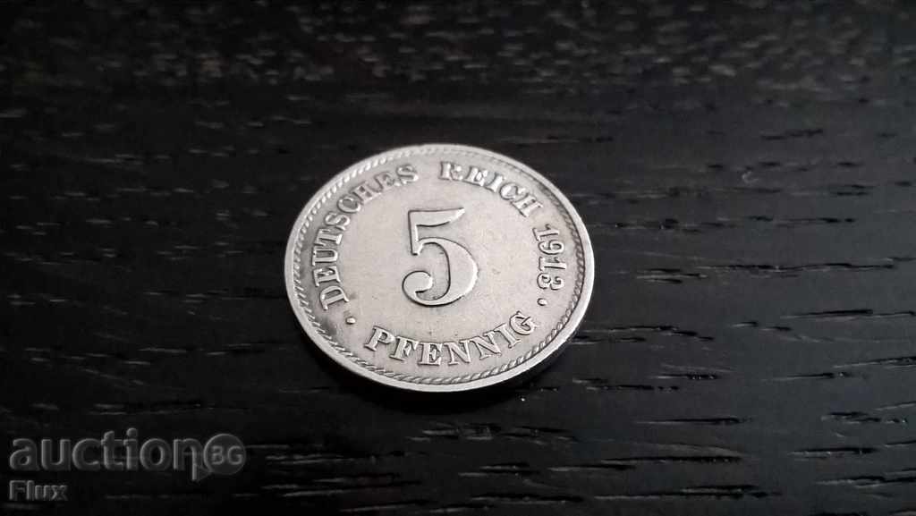 Reich Coin - Germany - 5 Phenicia 1913; Series E with price 3.75 BGN | € 1.92 Reich Coin - Germany - 5 Phenicia 1913; Series E with price 3.75 BGN | € 1.92