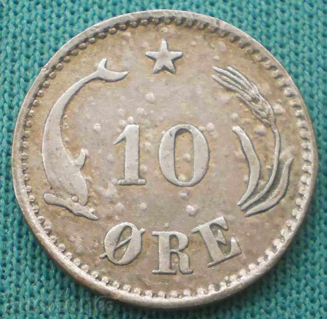 Danemarca 10 Ore 1903 Silver fără preț de rezervare. cu preț € 5.11 | 9.99 BGN
