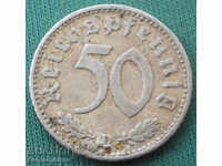 Germany III Reich 50 Pfennig 1935 D Rare