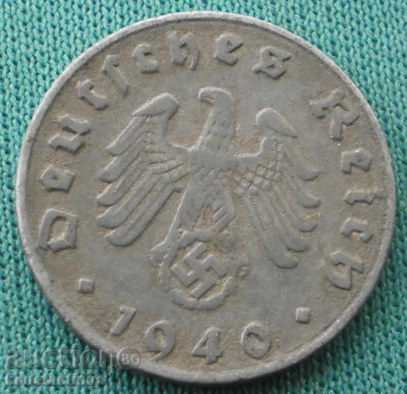Germania III Reich 5 Pfennig 1940 în slab