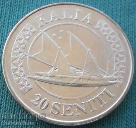 Tonga 20 Seni 2015 UNC