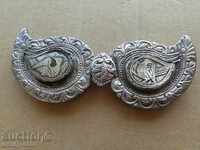 Paft renascentist din argint cu sidef, pafta, argint