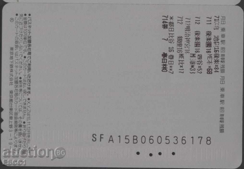 Транспортна (ж.п.) карта Фауна от Япония ТК17 с цена 1.80 лв. | € 0.92 Транспортна (ж.п.) карта Фауна от Япония ТК17 с цена 1.80 лв. | € 0.92