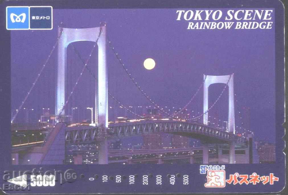 Transport (cale ferată) carte de pod Tokyo Japonia TK15