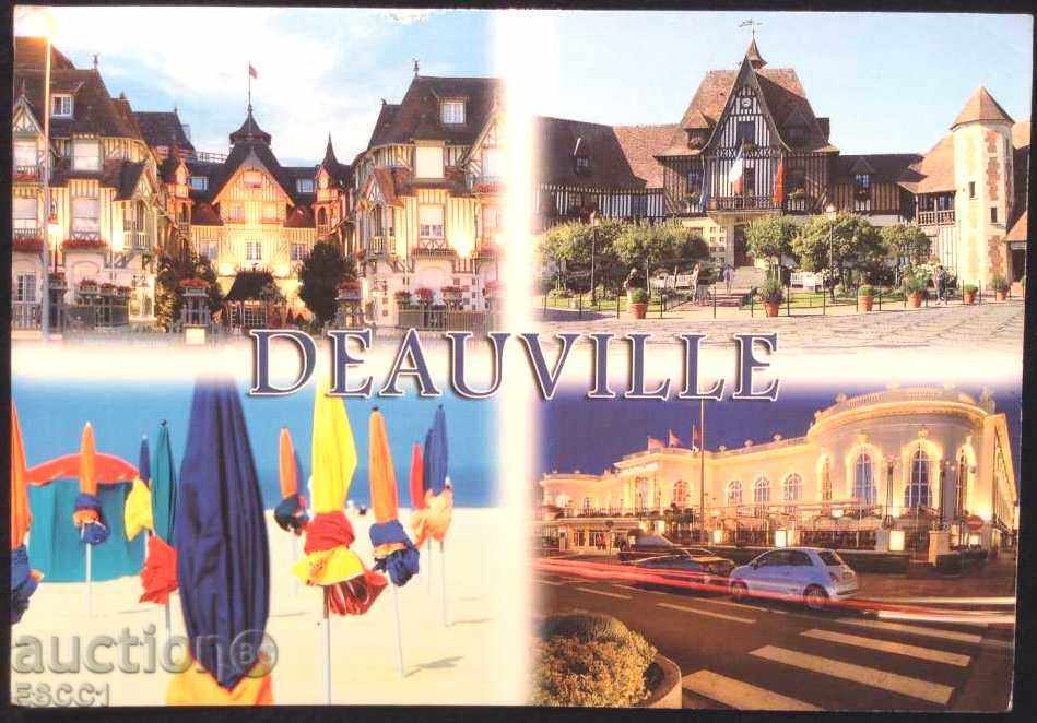 Пътувала пощенска картичка Довил Изгледи от Франция