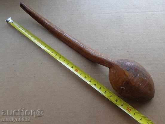 Auction  Very old wooden spoon, ladle, wooden