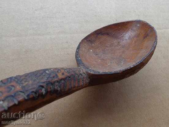 Very old wooden spoon, ladle, wooden - 5