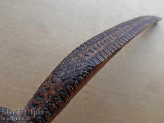 Very old wooden spoon, ladle, wooden - 7