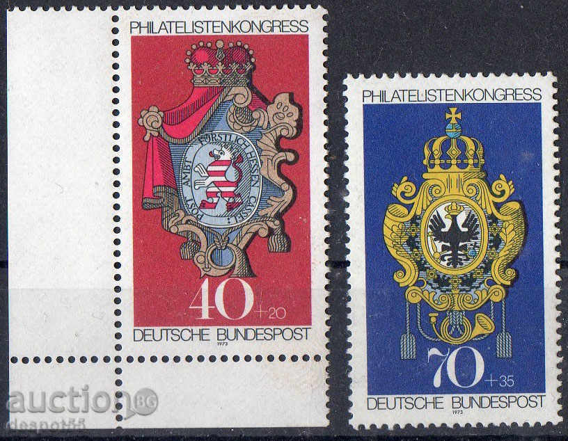 1973. ГФР. "IBRA" 73, Мюнхен. Пощенски гербове.