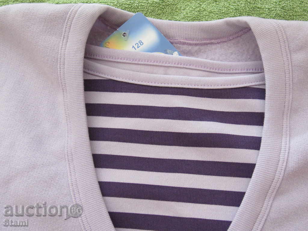 Purple blouse and vest for girl size 128, new - 6