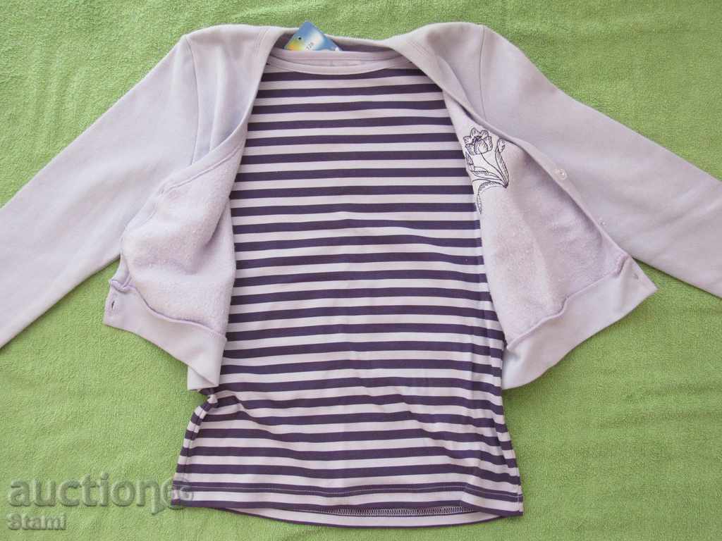 Purple blouse and vest for girl size 128, new - 7